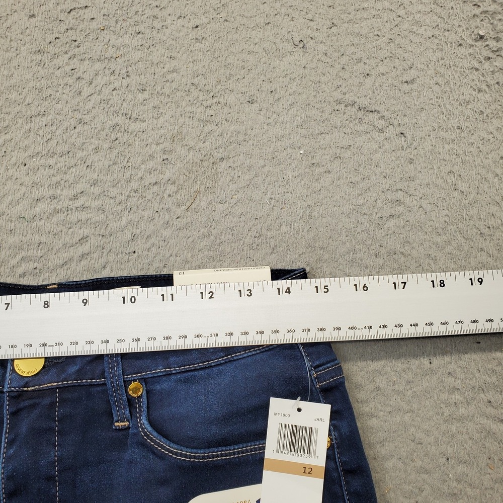 Seven7 Legging Jeans Women 12 Blue Denim Cotton Ultra High Rise Ultimate Comfort - Picture 5 of 10